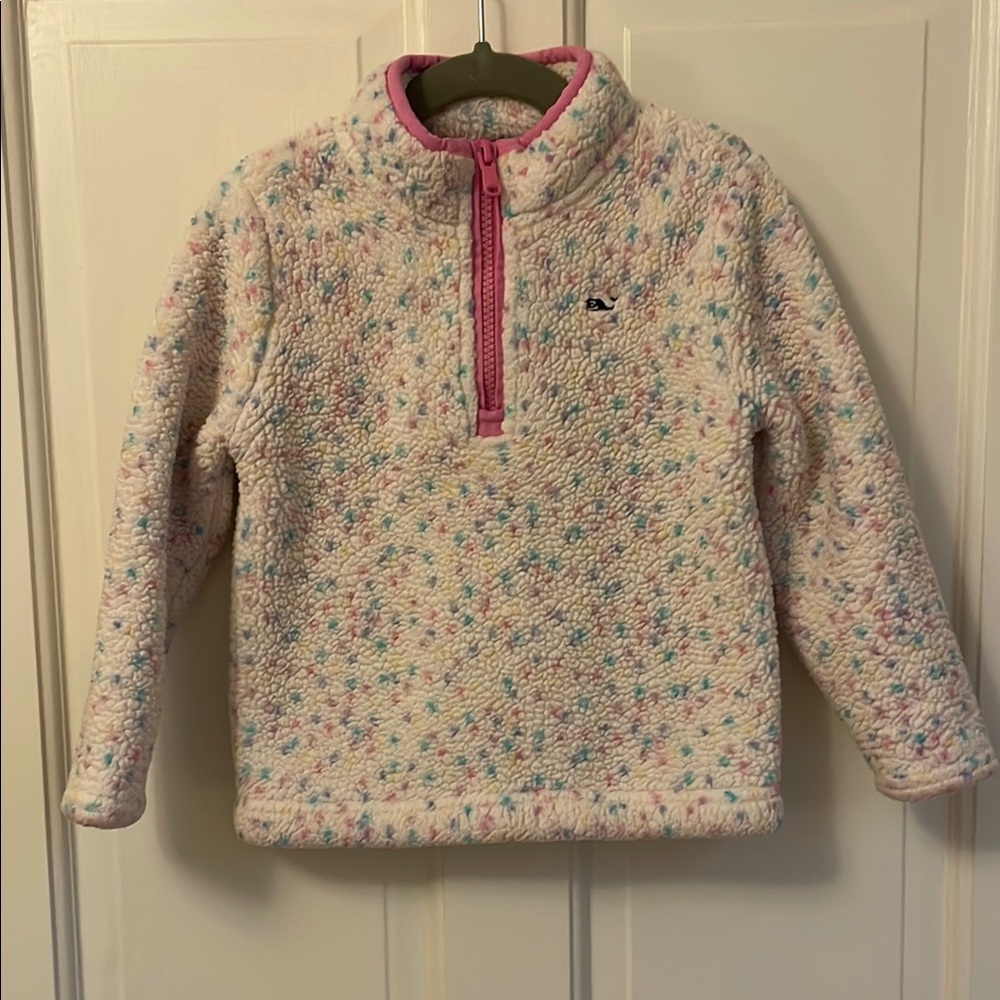 Vineyard Vines Kids Fleece Pullover - Pink Multicolor